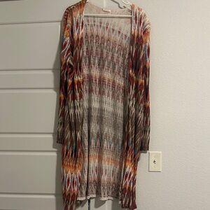 Chico's Multicolor Open-Front Cardigan
